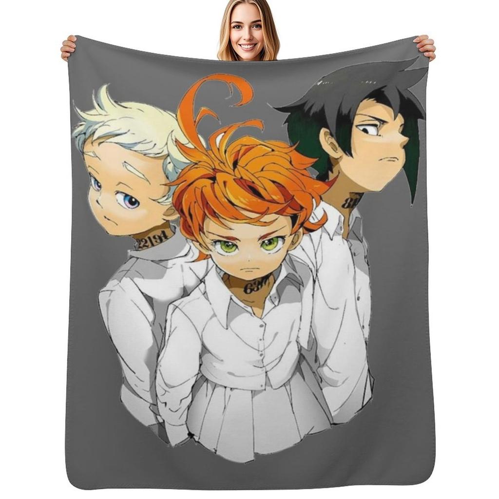 The Promised Neverland Throw Blanket Cozy Warm Blanket for Bed Room Decor