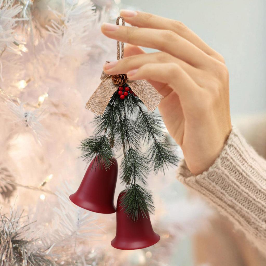 3D StereoscopicChristmas Bell Decoration Pendant Christmas Interior Wall Decoration Needles Linen Bell Decoration