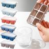 Ice Mold Trays Easy Release Silicone & Flexible 6 Ice Mold Trays With Spill Resistant Removable Lid Popsicle