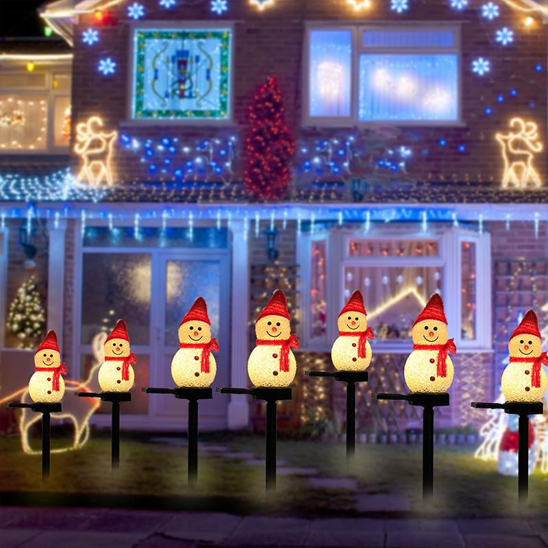 Солнечный свет уличный снеговик светодиодный светильник сад рождественское украшение водонепроницаемый ландшафтный светильник Хэллоуин лампы для дома балкон 174