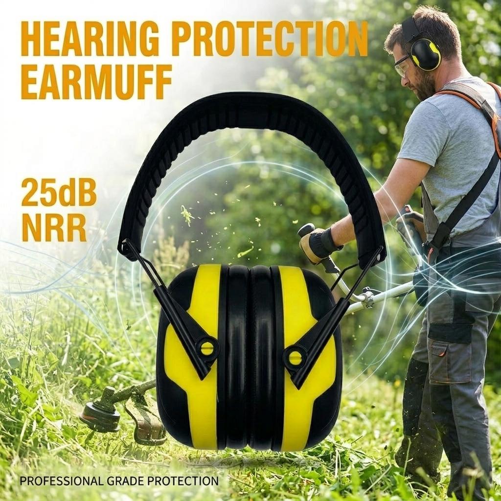 Foldable ABS Headband Type Intrinsically Safe Ear Muff High NRR Noise Reduction CE & ANSI Certified Reusable