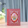 Compact Photo Album Album, Laminated Sleeve Page Refillable Mini Picture Holder, Vintage Ethnic Style Memory Book for Travel Postcards & Photos,