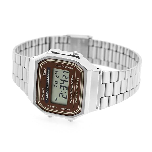 Casio Винтажные цифровые кварцевые часы A168WA-5AY Параллельный импорт Серебристые