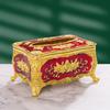 Light Luxury Tissue Box Holder Rose Pattern Tissue Dispenser Napkin Holder  Restaurants