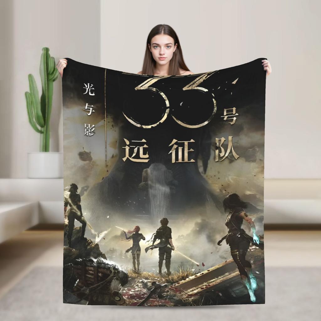 Clair Obscur Expedition 33 Плед Maelle Качество Супер Теплый Постельное белье Пледы Зимний Кемпинг Гостиная Узор Покрывало