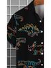 Men'S Casual Dinosaur Print Short Sleeve Shirt, Polyester Material, Mixed Color, Multiple Specifications Available, Fashionable Design, Suitable for