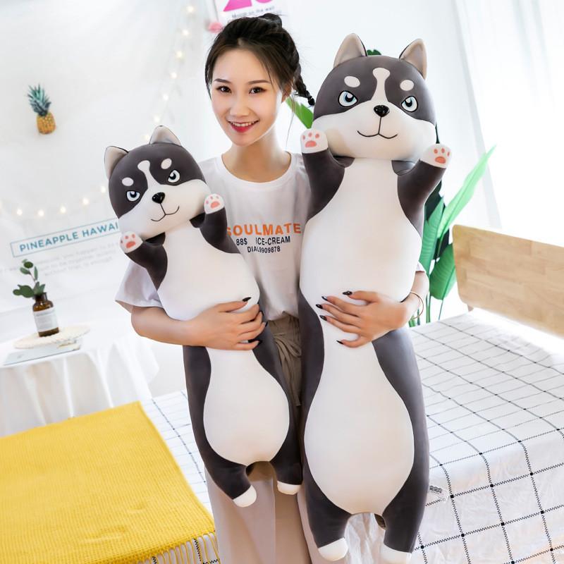 Adorable Husky Siberian Plush Toy Cute Girl Sleep Companion Birthday Kids Gift