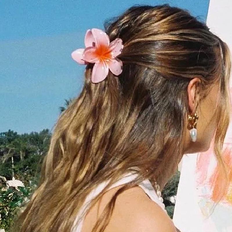 Plumeria Candy Color Fairy Hair Clip - Elegant Shark Clip Accessory