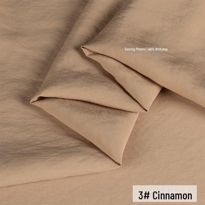 Ретро-песочная матовая медно-аммиачная шелковая ткань - неэластичный материал для верха/юбки Hazy Frost