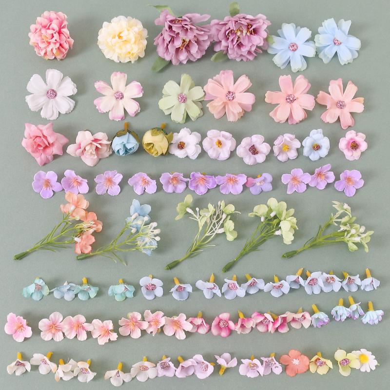 20/50Pcs Artificial Flowers Silk Fake Flowers Heads for Home Decor Wedding Decoration Bride DIY Craft Garland Gift Accessories