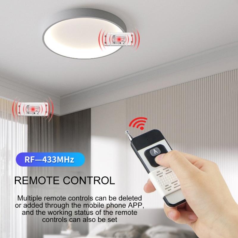 Умные выключатели Двойной режим 2,4 ГГц WiFi 433 МГц RF-контроллер Мониторинг энергопотребления Голосовое управление для домашней автоматизации