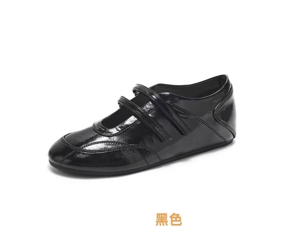 Fashion Vintage French Woman Shoe Spring New Round Flat Shoes Fashion Mary Jane Shoes Versatile Women Casual Shoes Anti Slip Ballet Shoe