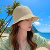 Женская шляпа от солнца, однотонная, устойчивая к ультрафиолетовому излучению, шляпа рыбака, дышащая, плетеная, складная, соломенная шляпа, кепка для защиты от солнца на открытом воздухе