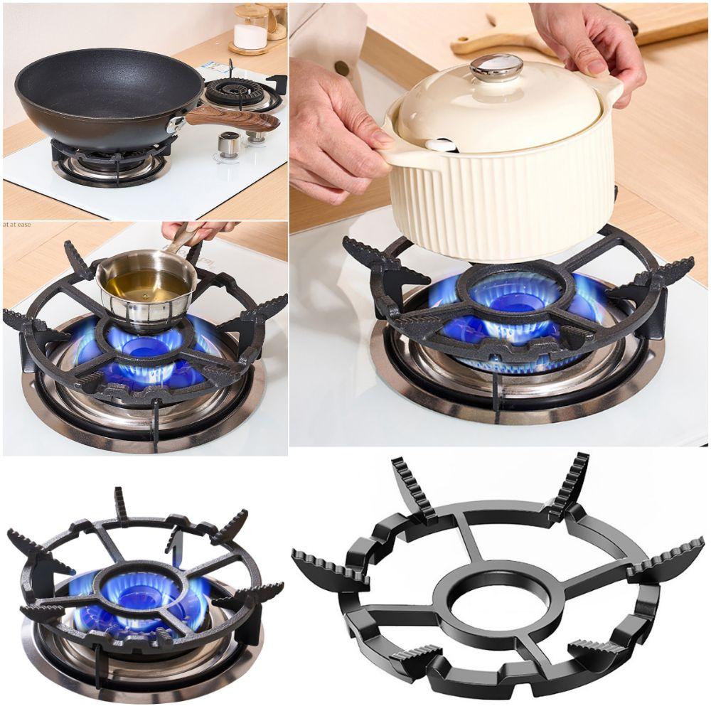Black Gas Stove Bracket Anti Slip Pot Rack High Quality Wok Support  Stovetop
