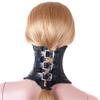 White Pink Leather Neck Corset Mask  Submissive Collars & Leashes