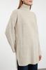 Women's Fashionable Stylish Sweater Stone Wide Fit Turtleneck Knitwear Sweater