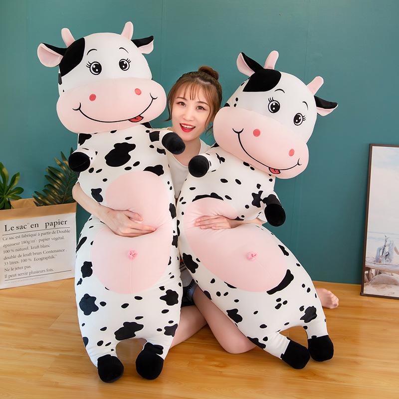 Cow Pillow Plush Toy Creative Cartoon Calf Doll Long Legs Rag Doll Girl