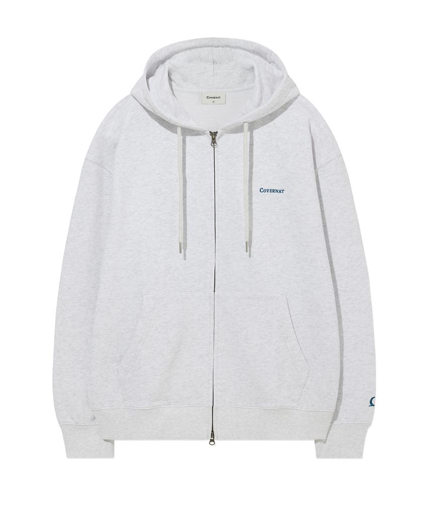 Covernat [Set] Small Authentic Zip-Up Hoodie Heather Gray