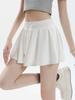 Танцевальная спортивная повседневная свободная мини-юбка с завязками на резинке для лета для йоги, дышащая юбка для бега, облегающая юбка А-силуэта
