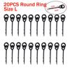 20PCS Metal Bait Spikes Carp Fishing Accessorie Bait Sting Boilies Pin with Ring Corn Ronnie Hair Rig Carp Feeder Tackle