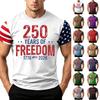Мужская футболка с коротким рукавом и принтом флага Дня независимости, свободная повседневная летняя одежда