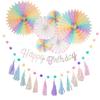 Regalo Birthday Decoration Garland Set for Boys and Paper Happy Stylish and Cute Girls, Ornaments, Birthday, (Snow)