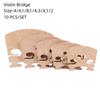 Violin Bridge Regular Type Violin Accessories 10pcs