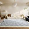 Modern Clover Dot Area Rug, Soft Beige Black Non-Slip Floor Carpet for Living Room, Bedroom  Aesthetic Home