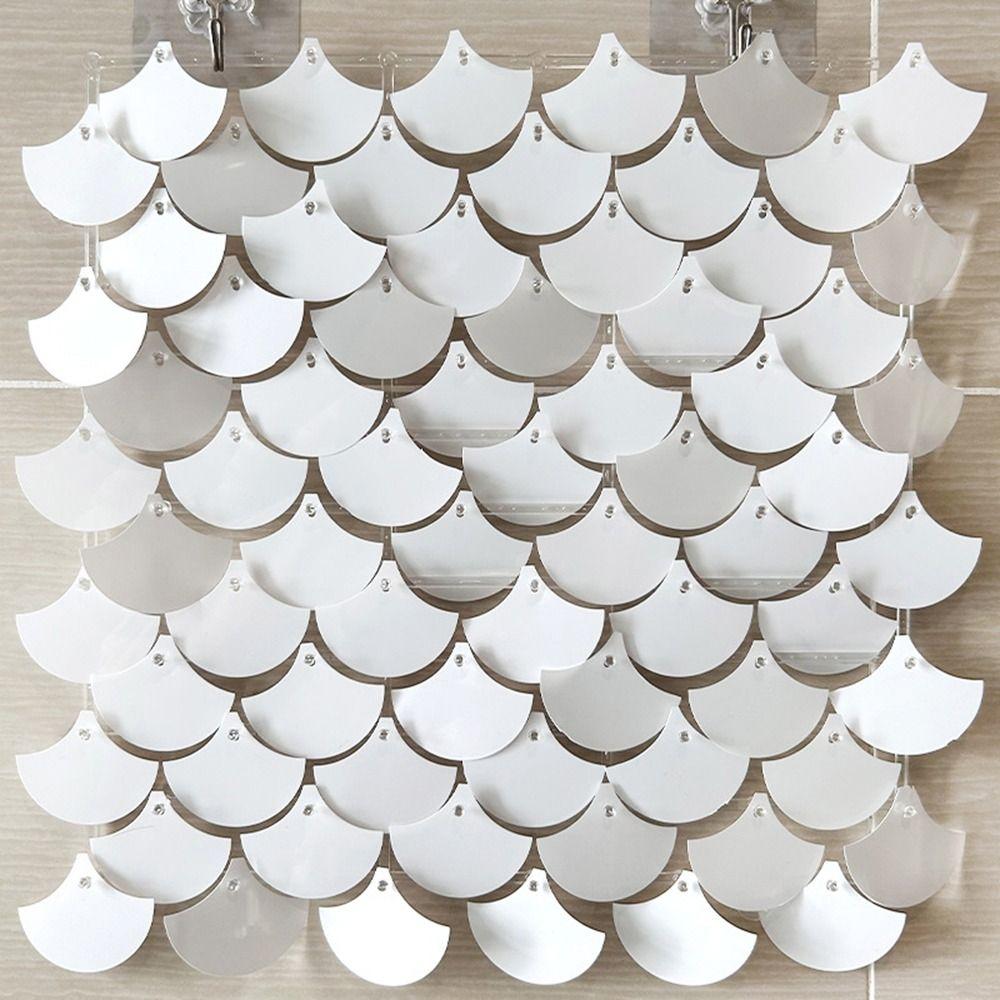 Свадебная панель с пайетками для декора стены Мерцающая фотозона в форме рыбьей чешуи