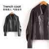 Womens Black Leather Jacket Loose Fit Short Biker Style Plus Size PU Coat