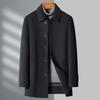 Winter Removable Down Lining Double-sided Woolen Coat Men's Medium-length Woolen Woolen Coat Middle-aged Cashmere Men's Tops