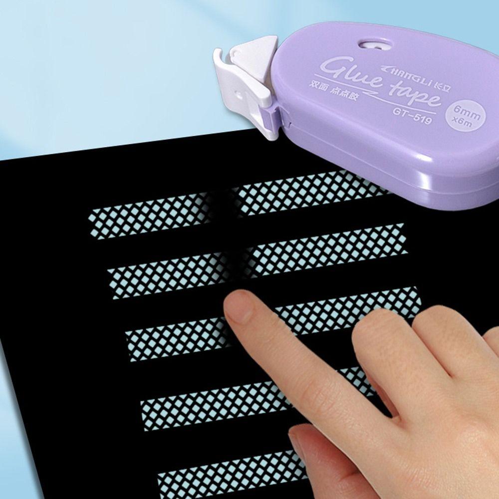 Двусторонняя клейкая лента для студенческих занятий и экзаменов Канцелярский роликовый скотч Точечный скотч с клеем