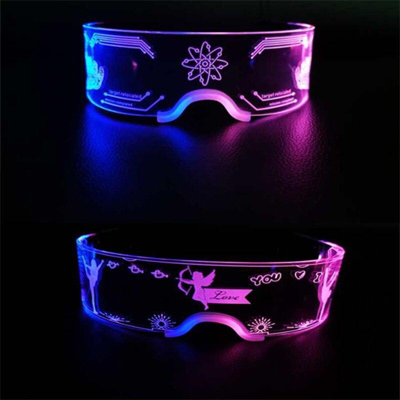 Cyberpunk Futuristic Technology Sense Glasses Sci-fi Led Bungee Ins Male Net Red Female Bar Glowing Sunglasses