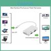 Мини DisplayPort к HDMI DVI VGA 3-в-1 адаптер с чипсетом для Macbook Pro Air для настройки нескольких мониторов