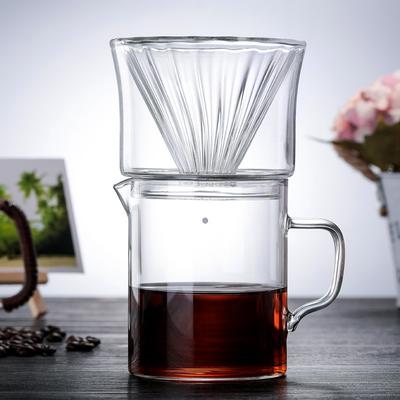 Кофейник Pyrex двойное стекло чашка-фильтр для кофе воронка для капельного кофе полоска