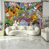 Moshi Monsters Wall Tapestry Aesthetic Wall Hanging Printed Fabric Blanket Decorative Tapestries for Bedroom Living Room Home Decor