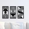 3PCS Wood Abstract Wall Art Set Modern Minimalist Wooden Hanging Paintings Wall Decor Geometric Aesthetic Botanical Artwork
