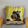 Наволочка для домашней спальни с милым принтом шнауцера, декор для подушки