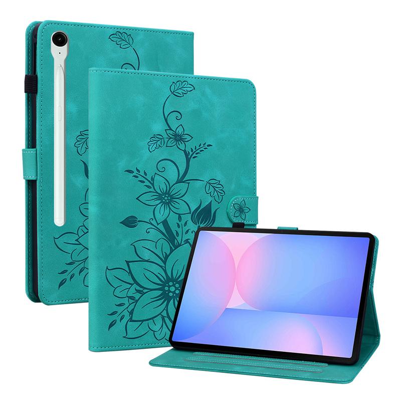 Чехол для Samsung Galaxy Tab S10FE Plus 13.1 дюйма Чехол для Galaxy Tab S10FE+ 13.1 X620 X626B Мягкий ТПУ Кошелек Отверстия для карт Funda