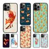 Чехол для телефона с рисунком рыжей лисы Для iPhone 17 Air 16 15 14 11 12 13 Pro MAX Plus coque Чехол Корпус