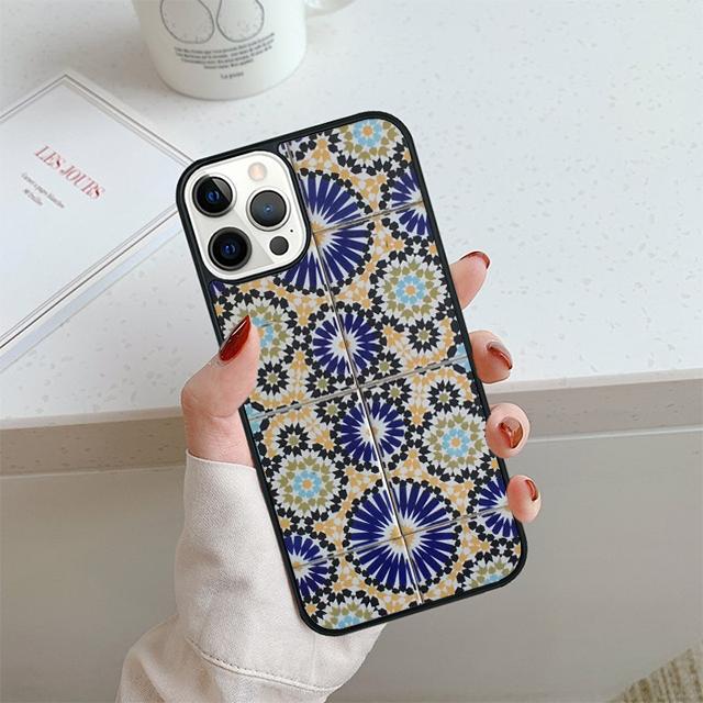 Чехол для телефона с узором марокканской плитки Для iPhone 17 Air 14 15 16 13 12 Чехол Для Apple Pro Max Plus Coque