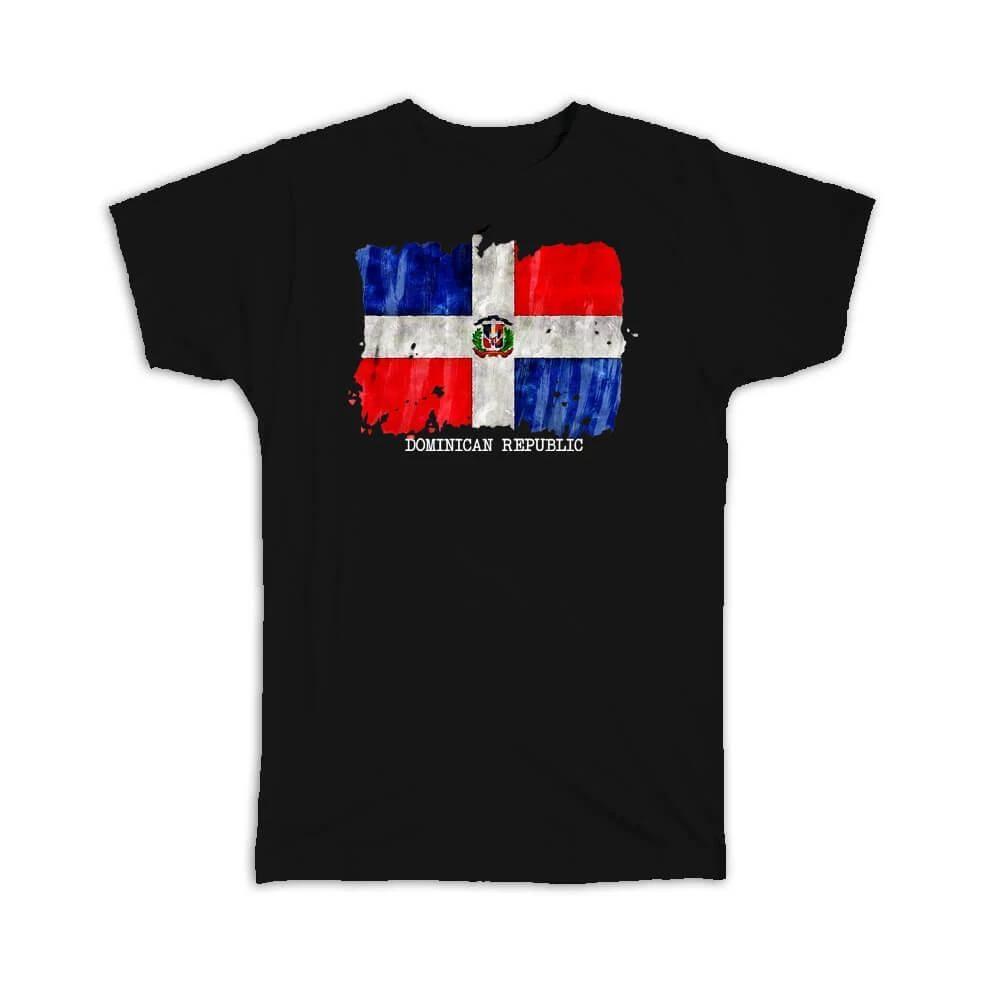 Gift T-Shirt : Dominican Republic Flag NorthAmerica Travel Expat Country