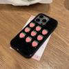 Подходит для iPhone16Promax Трехмерный чехол-клубника для телефона apple 15Pro Прозрачный капельный клей 17 Женский Защита от падения