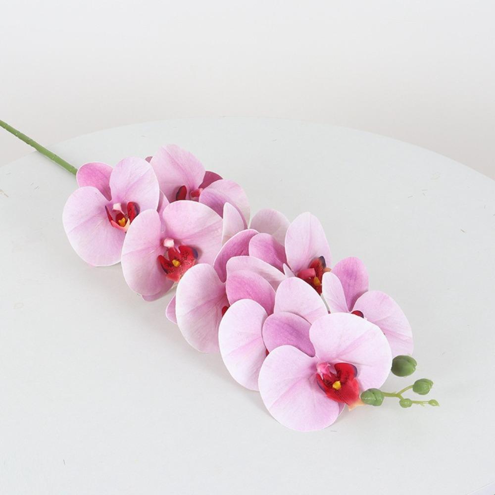 9 головок Имитация цветка орхидеи-бабочки 3D-печать Искусственные орхидеи-мотыльки Офисный рабочий стол