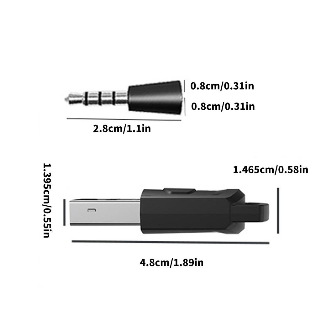 Bluetooth-compatible Audio Transmitter Receiver For PS5 PS4 Wireless Headsets Adapter Low Latency High Fidelity Sound