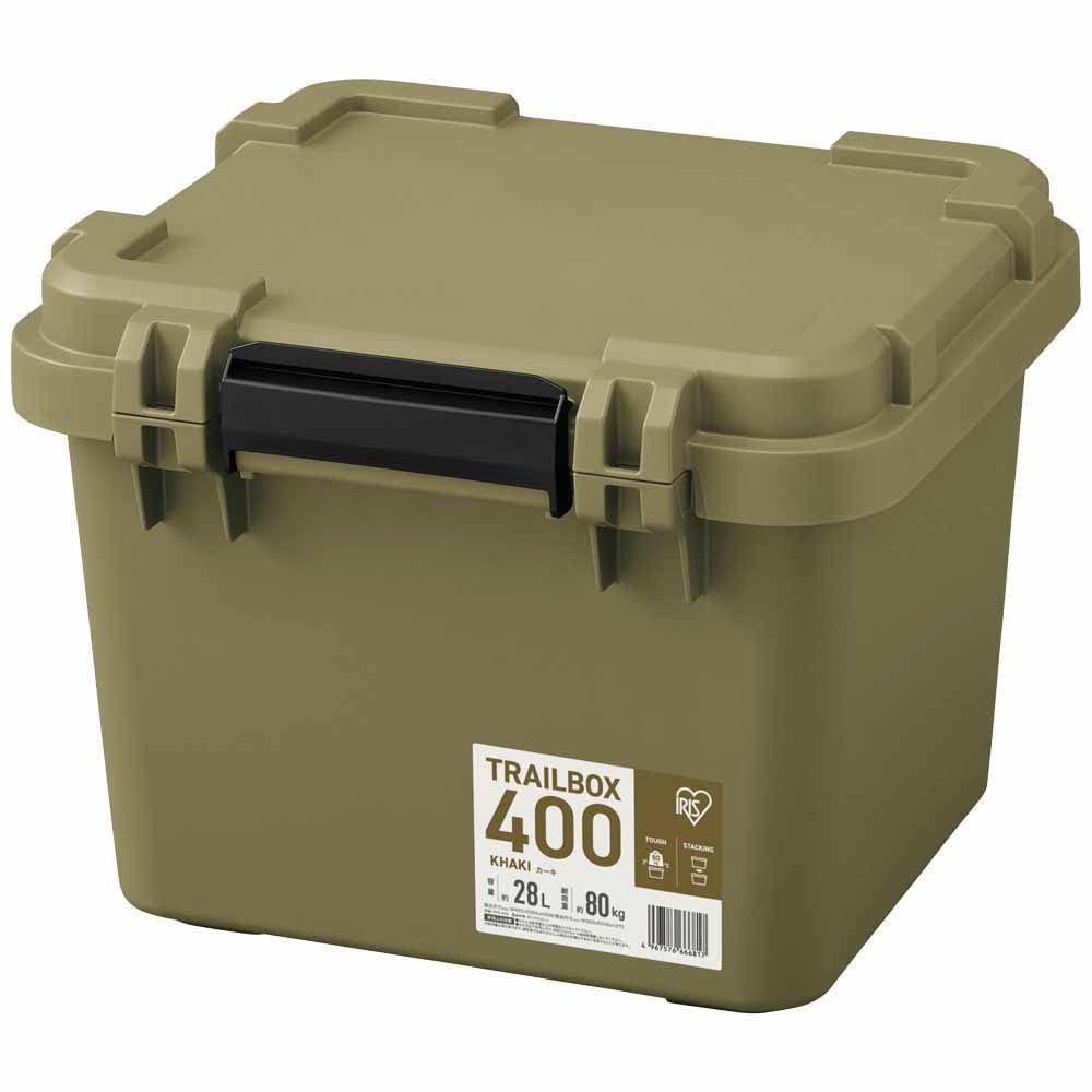 Iris Ohyama Storage Box Container Storage Case Camping Equipment Outdoor Storage TRAILBOX 400 28L Khaki TRB-400