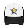 Bosnia and Herzegovina Flag Star Mesh Baseball Caps Unisex Fashion Sun Hat  Hat Adjustable Summer Trucker Cap