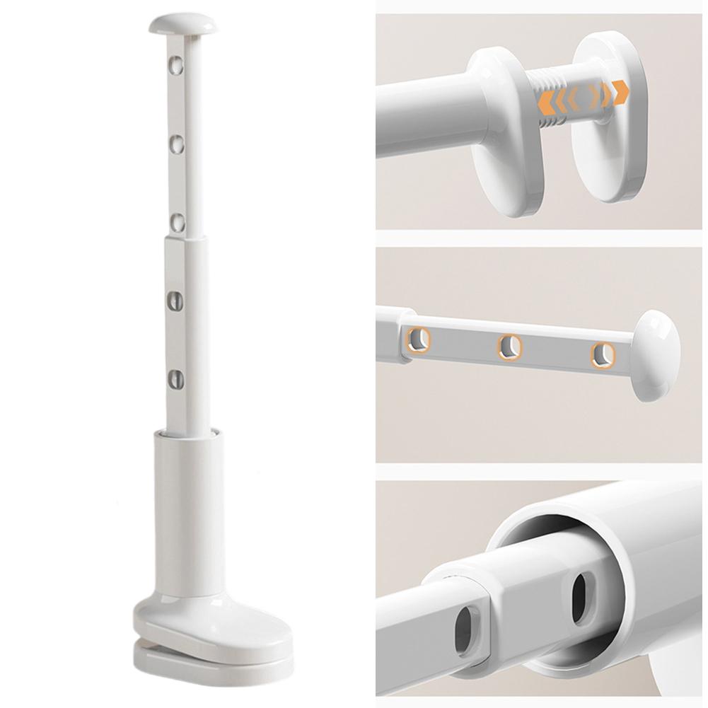 Хранение одежды дома Размер отверстия 8*10 мм Выдвижная штанга для одежды Стойка для одежды без сверления Регулируемая стойка для одежды
