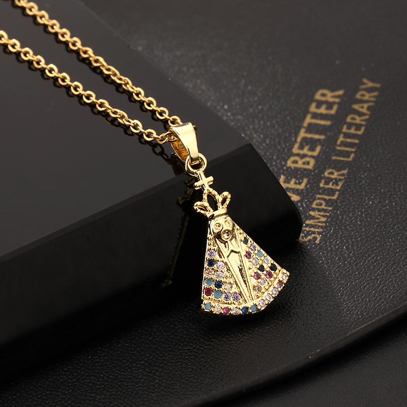 Fashion Micro-Set Multi- Zircon Necklace Pendant Jewelry For Women