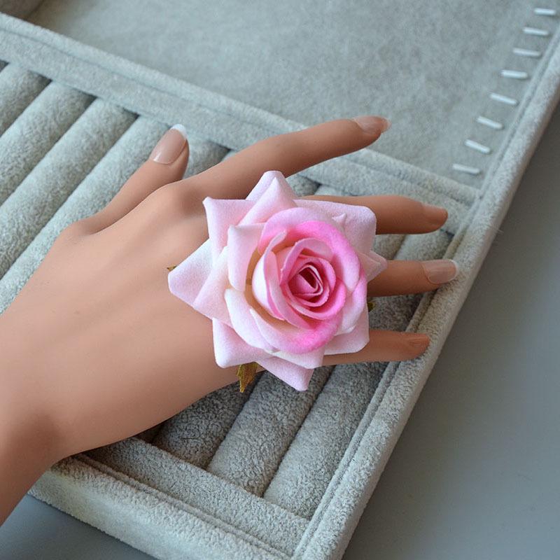 Винтажная красная роза заколка для волос сбоку для танцевальных выступлений